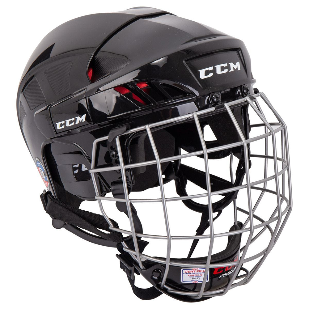 Шлем игрока с маской HT50C CCM HF HELMET COMBO SR Black