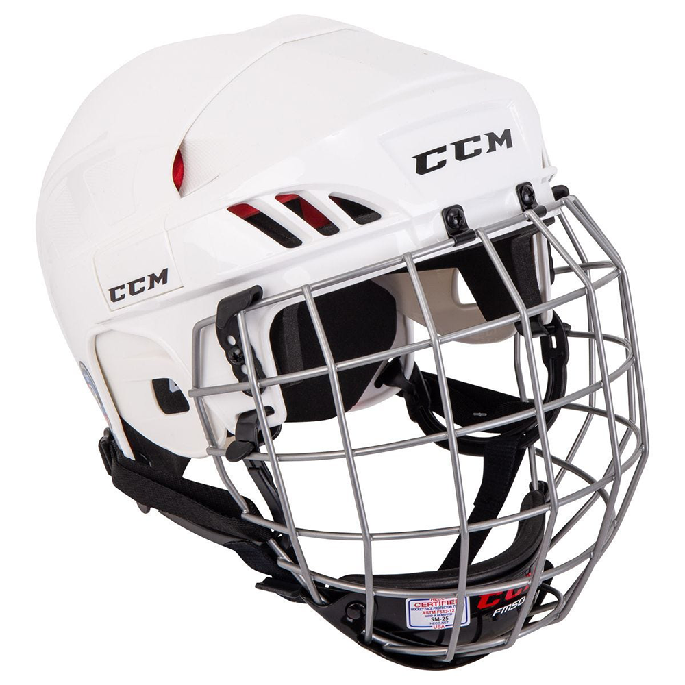 Шлем игрока с маской HT50C CCM HF HELMET COMBO SR White