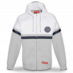 F4750 CCM HERITAGE FULL ZIP HOODED FLEECE WHITE White