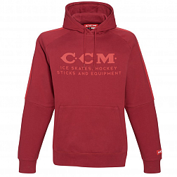Толстовка F4758 CCM HERITAGE LOGO HOODED FLEECE Carnelian Red